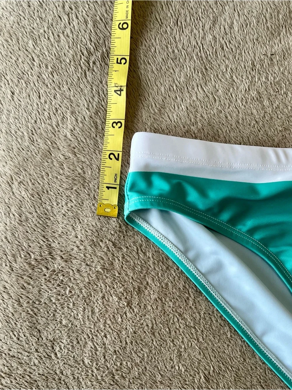 Men's Colorblock Swim Brief in Pink, Teal, Yellow & White